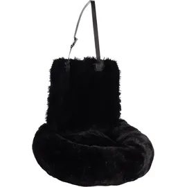 Karlie Flamingo Autositz für Hund Krems schwarz - 60x50x20cm - Herausnehmbare Kissen - Verstellbaren befestigungsriemen und kurzleine