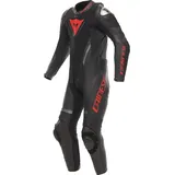 Dainese Demon Sprint perforierte 1-Teiler Motorrad Lederkombi, schwarz-rot, Größe 60 für Männer