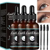 GFOU Lashelixir Rapid Growth Stärkendes Wimpernserum, GFOU Rapid Growth Stärkendes Wimpernserum, Rizinusöl Bio-Wimpernserum, Wimpernwachstumsverstärker (3 Flaschen)