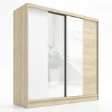 A&J MöbelLand Schwebetürenschrank SOLO 200 x 215 x 59,5 cm Beige