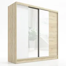 A&J MöbelLand Schwebetürenschrank SOLO 200 x 215 x 59,5 cm Beige