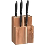 Messerblock unbestückt Messerhalter Meßerblock knife holder Holz Besteckblock