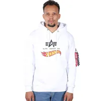 Alpha Industries Hot Wheels Flag Hoody Kapuzensweat für Herren White