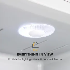 Klarstein Happy Hour Minibar 33 l 5-15°C 25 dB hoch Silber-Metallic