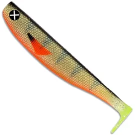 Monkey Lures Fat Lui - 9 cm, 11 cm, 14 cm, 18 cm, 23 cm - Big L Köder, Gummifisch, Angelköder, Softbait, Hechtköder, Kunstköder Angeln, Gummiköder, Fake Perch, 18 cm