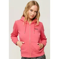 Superdry Essential Logo Reißverschlusspullover Camping Pink S