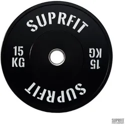 Suprfit Econ Bumper Plate White Logo (einzeln) - 15 kg 15 KG