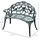 Outsunny Gartenbank Metall Modell 3 100 x 54 x 80 cm antik-grün