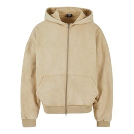 URBAN CLASSICS Heavy Sand Washed 90 ́s Reißverschlusspullover Union Beige 2XL