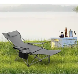 Woltu Campingstuhl 2er Set Grau