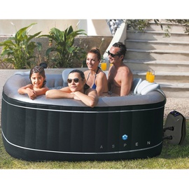 NetSpa Whirlpool, Schwarz, Metall, Kunststoff, 168x70 cm Freizeit, Pools und Wasserspaß, Whirlpools