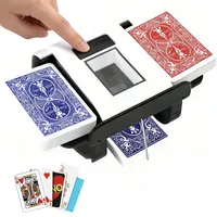 Gelabur Automatischer Kartenmischer, wiederaufladbarer Kartenmischer, Maschine für 1–2 Decks, geräuscharmer Dual-Modus, elektrischer Kartenmischer für UNO, Texas Hold'em, Blackjack, Skip-BO, Phase 10