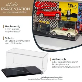 HMF 46803 Acryl Vitrine für Modellautos, Figuren, 30 x 15 x 14 cm