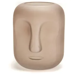 Vase Maske braun - Anderes Glas Amadeus 16x16 cm