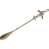 Generisch Exklusiv Schuhlöffel Lang Schuhanzieher Messing Gold 50 cm edel hochwertig Antik Schuhhorn Klassisch Französische Lilien Motiv