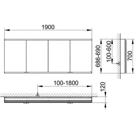 Keuco Royal Modular 2.0 70 cm silber