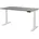 assmann büromöbel ASSMANN Elektrisch höhenverstellbarer Kinderschreibtisch JUNIOR Curved Sichtbeton Anthrazit Weiß, Memoryfunktion, Kollisionsschutz, - Grau/Weiß