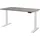 assmann büromöbel ASSMANN Elektrisch höhenverstellbarer Kinderschreibtisch JUNIOR Curved Sichtbeton Anthrazit Weiß, Memoryfunktion, Kollisionsschutz, - Grau/Weiß