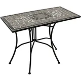 Wandtisch Anbautisch Balkontisch Mosaiktisch SIENA eckig 45x90cm Mosaik grau
