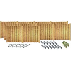 Sichtschutzelement KONIFERA "DAYTONA", grün, H:180cm, Holz, Stahl, Zaunelemente, Massiv und sehr stabil, verschiedene Längen