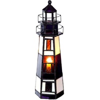 Birendy Tischlampe  Tiffany Style Leuchtturm Tif165 Motiv Lampe Dekorationslampe