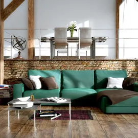 Relaxdays Flickenteppich 60 x 100 cm Rot