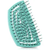 Ninabella Mini V2 Bio Haarbürste ohne Ziepen - Profi Entwirrbürste für lange und lockige Haare - Einzigartige Anti-Ziep Bürste für Damen und Kinder - Ideal als Reisebürste Grün