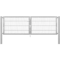 GAH Alberts Doppeltor 250 x 80 cm Silber/Stahl