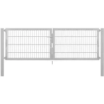 GAH Alberts Doppeltor 250 x 80 cm Silber/Stahl