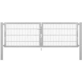 GAH Alberts Doppeltor 250 x 80 cm Silber/Stahl