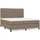 vidaXL Boxspringbett mit Matratze Taupe 180x200 cm Stoff