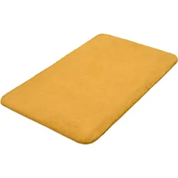 Badematte KLEINE WOLKE "Cony", gelb, H:25mm, Polyester, Badematten, Badteppich, Fell-Optik, Uni Farben, besonders weich & kuschelig
