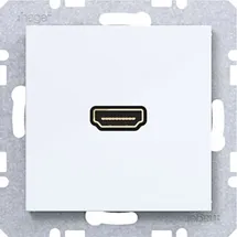 Hager Steckdose HDMI 90° Weiß 2 St.