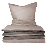 SCHIESSER Doubleface Renforcé silber/grau 135 x 200 cm + 80 x 80 cm