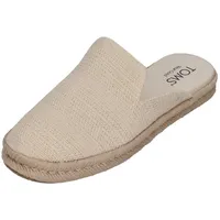 TOMS SANTIAGO MULE Espadrille Natural Undyed Metallic Linen Stripe beige 37 EU