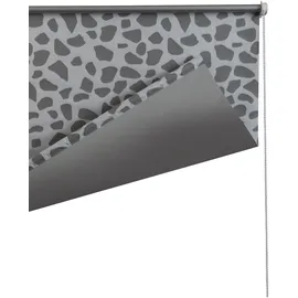 K-HOME Seitenzugrollo 85 x 200 cm grau/weiß
