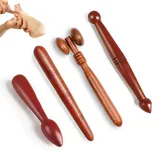 Eowppue Massagestab Holz Set - Erstklassiger Akkupressurstab & Triggerpunkt Massagegerät, Faszienstab - Ideales Physiotherapie Zubehör und ASMR Triggerpunkt Drücker