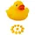 Relaxdays 120 x Badeente 5cm Gelb,Rot