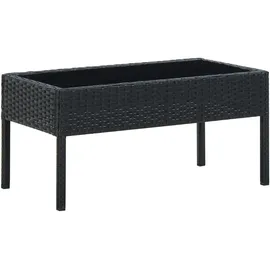 vidaXL Gartentisch 75 x 40 x 37 cm Schwarz