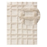 benuta Pop Hochflor Shaggyteppich Tibo Cream 160x230 cm - Langflor Teppich für Wohnzimmer