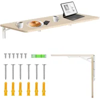 Maclean Brackets Klapptisch Holz 100x40 cm Helles Holz