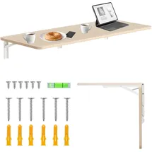 Maclean Brackets Klapptisch Holz 100x40 cm Helles Holz