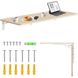 Maclean Brackets Klapptisch Holz 100x40 cm Helles Holz