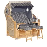 SonnenPartner Strandkorb Rustikal 500 Plus- Comf.,Bullaug.,antikws
