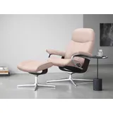 Stressless Stressless® »Consul«, (Set, Relaxsessel mit Hocker), mit Hocker, mit Cross Base, Größe S, M & L, Holzakzent Braun, pink