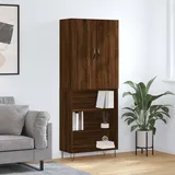 vidaXL Highboard Braun Eichen-Optik 69,5x34x180 cm Holzwerkstoff