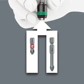 WERA 889/4/1 K Rapidaptor Bithalter 1/4 Zoll x 50 mm