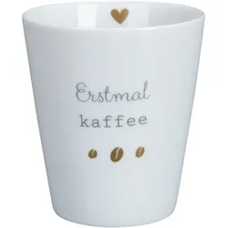 Krasilnikoff Happy Mug Erstmal Kaffee, 330 ml