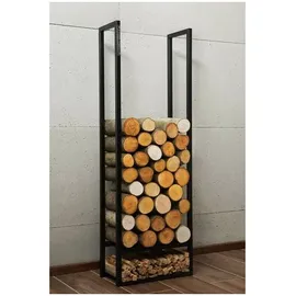 Cook King Kaminholzregal ATOS Metall 120 x 40 x 20 cm Schwarz