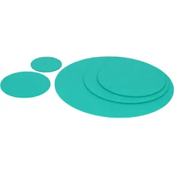 BIASTO - Premium Filz Untersetzer - rund 10cm - Farbe: türkis (HF019). Design Glas-Untersetzer für Getränke, Tisch, Bar, Tasse, Vase